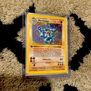 Pokémon 1st Edition Base Set Holo Machamp 1999 Wizards